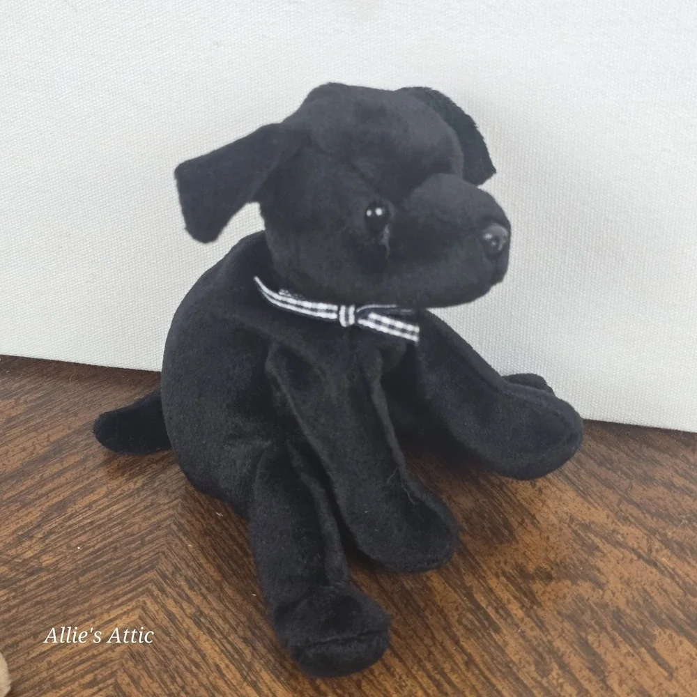 Ty Beanie Babies Luke the Dog Spaniel Daschund Brown Black Stuffed Animal 90s